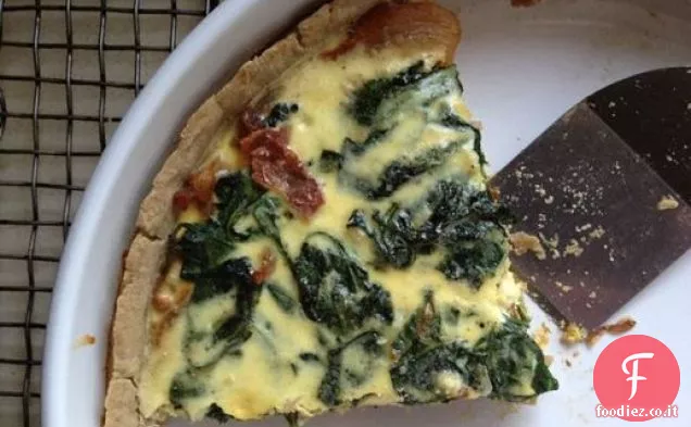 Crostata di spinaci e cipolle senza glutine