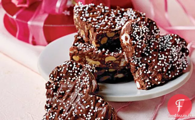 Cuori di cioccolato croccanti