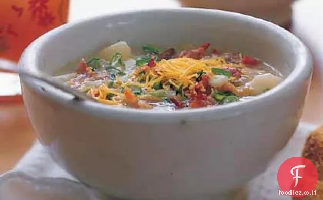 Zuppa di patate e pancetta al forno