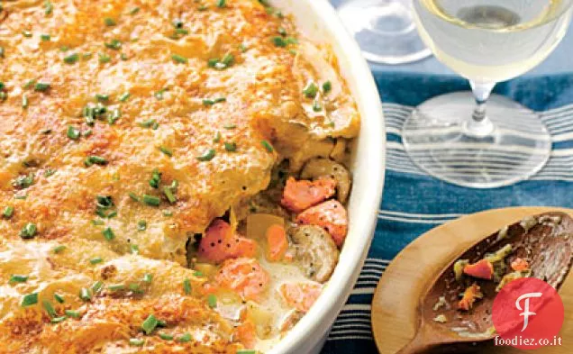 Croccante Fillo-condita Salmon Pot Pie