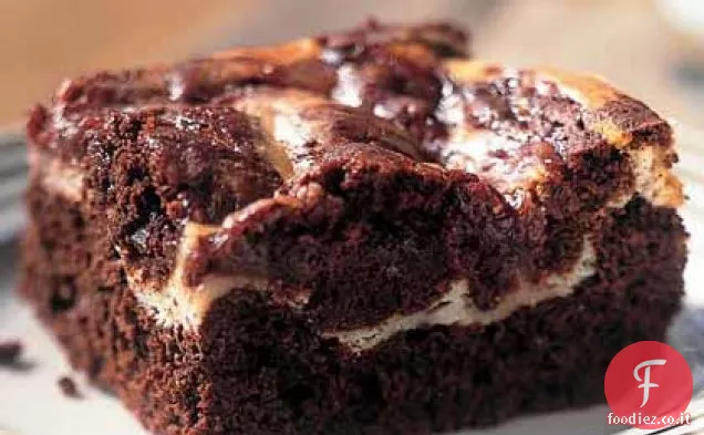 Brownies al formaggio cremoso al lampone