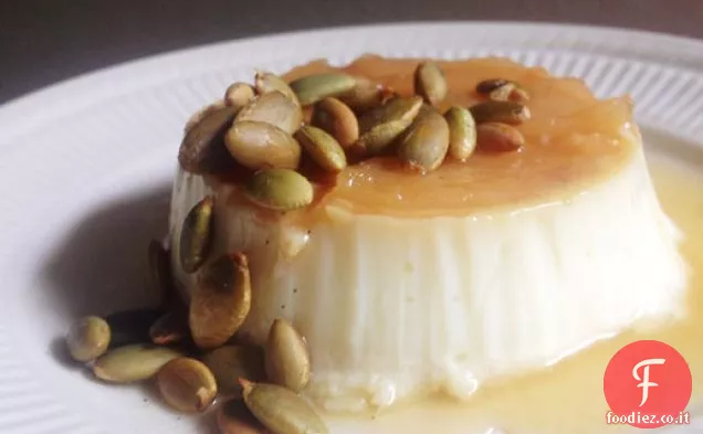 Flan di Mele al caramello con Pepitas tostate