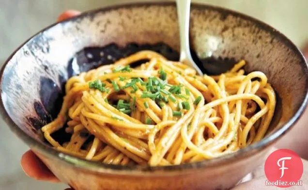 Volando Ricci di Mare Pasta con Uova di Pesce ed Erba Cipollina da ' Il Pescato