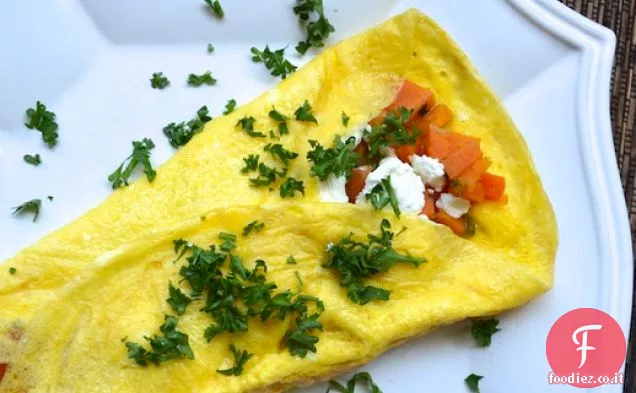 Frittata di patate dolci, dragoncello e formaggio di capra