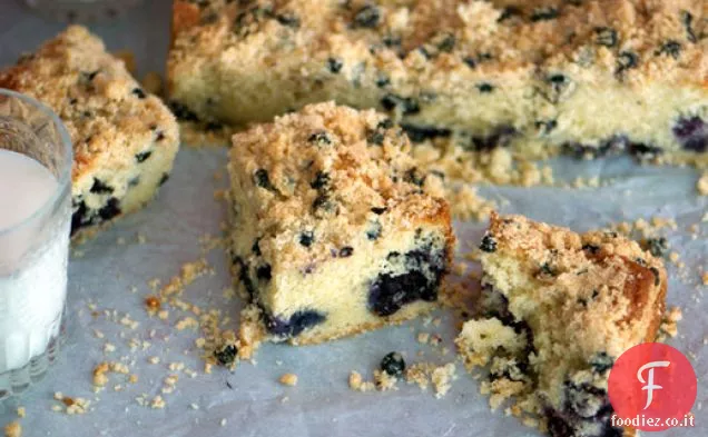 Torta di briciole di mirtilli