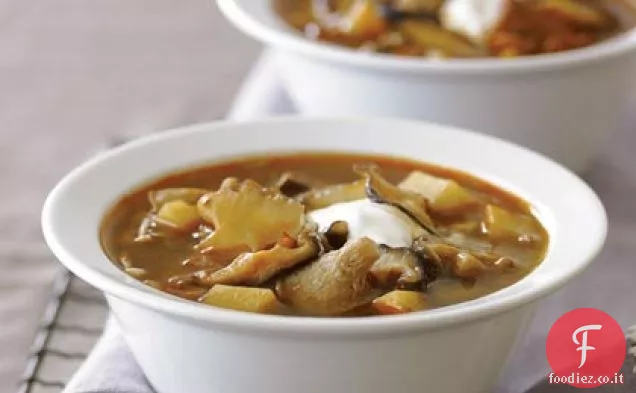 Zuppa di patate ai funghi con Paprika affumicata