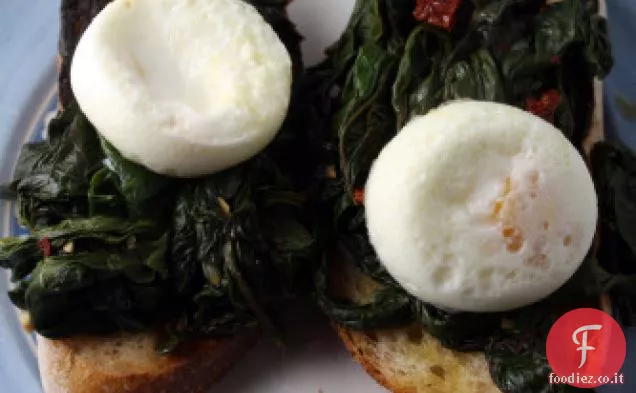 Bietole affumicate sul pane alla griglia