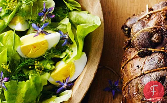 Lattuga al burro e insalata di uova
