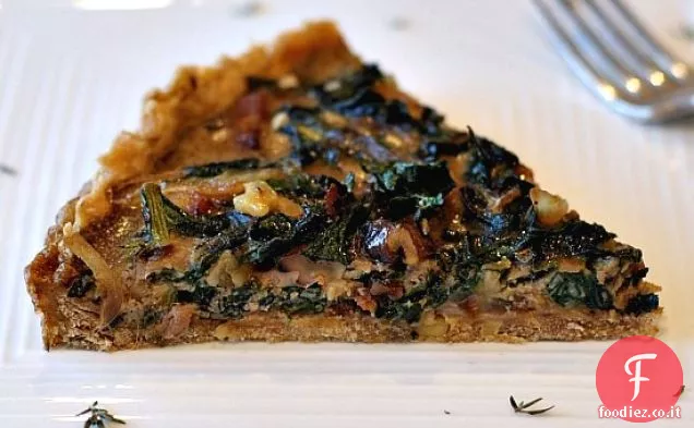 Salato ma dolce pancetta, bietola e crostata di noci