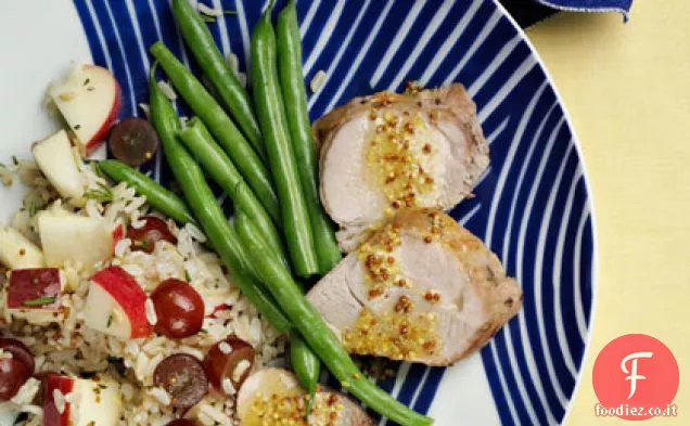 Riso Basmati marrone e filetto di maiale arrosto