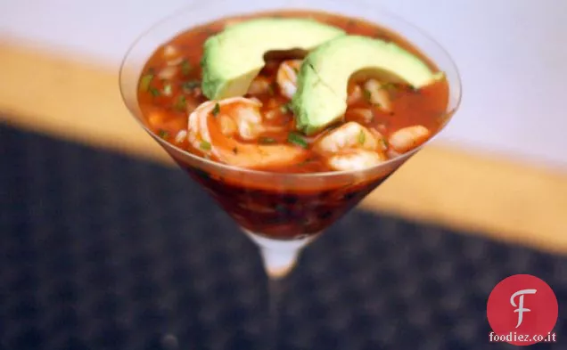 Cena stasera: Cocktail di gamberetti in stile messicano (Coctel de Camarones)