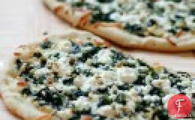 Pizza Bianca con Formaggio di Capra e verdure