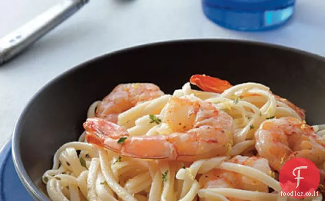 Linguine con Gamberi Pepati