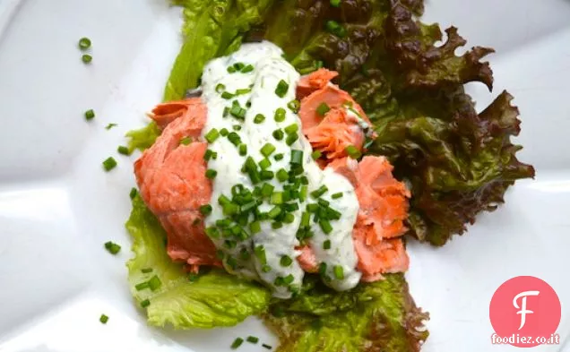 Salmone in camicia con aneto Salsa di rafano
