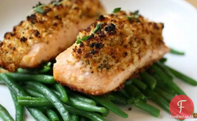 Salmone croccante alla senape