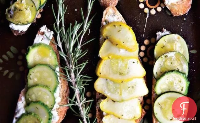 Tartine estive di zucca di Deborah Madison con Rosmarino e limone