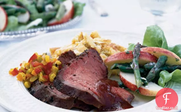 Manzo alla griglia di Hickory con salsa Henry Bain