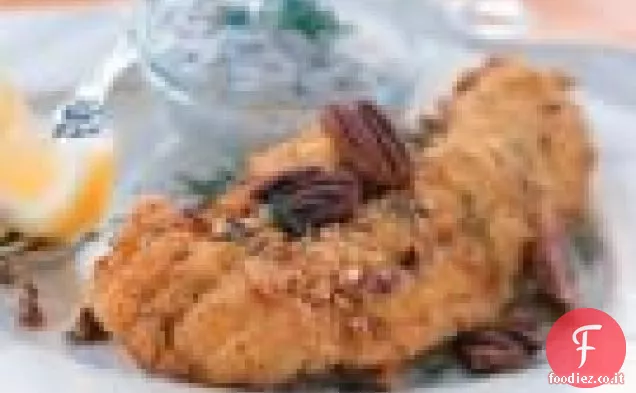 Pecan Pesce gatto con salsa di banana Pepe