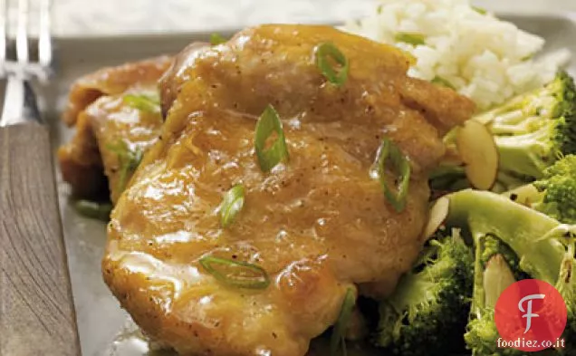 Cosce di pollo con smalto arancio-zenzero