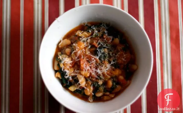 Cena di stasera: Veloce stufato di fagioli bianchi con bietola e toma