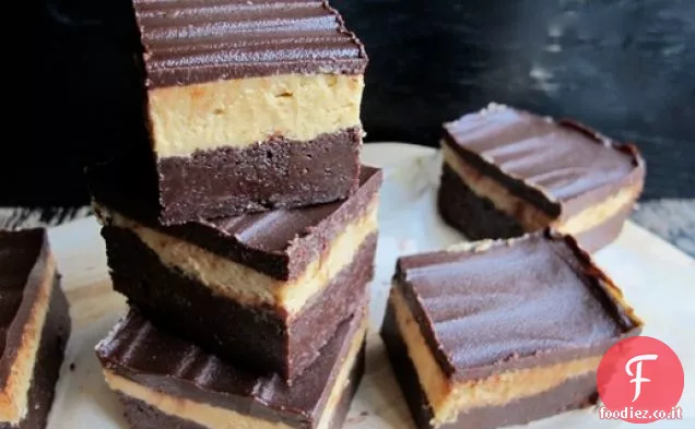 Triplo Decker Burro di arachidi Brownies