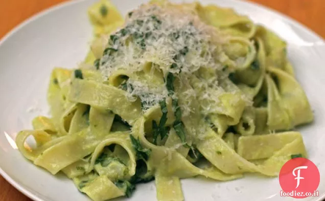 Tagliatelle al Basilico e Tuorlo d'Uovo