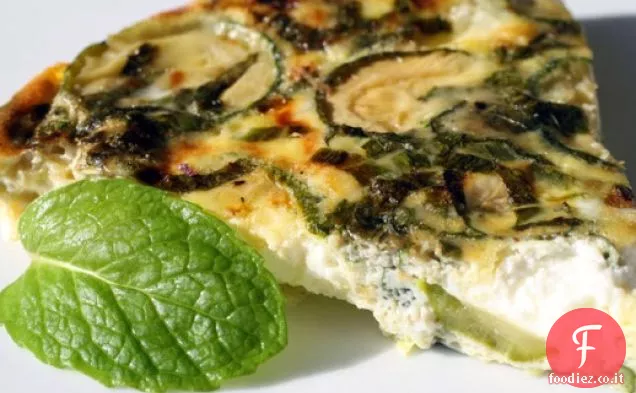 Francese in un lampo: Facile-frittata con zucchine, formaggio di capra e menta