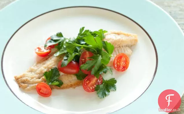 Pesce gatto con insalata di prezzemolo