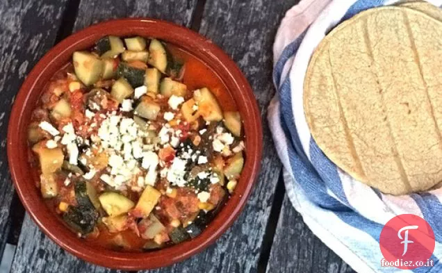 Le zucchine di Rick Bayless, il mais e i tacos di Poblano
