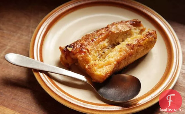 Piantaggine dolce arrostita con crema e cannella