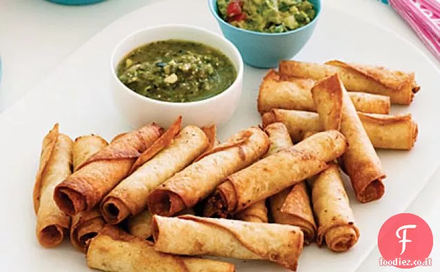 Taquitos di fagioli e pollo