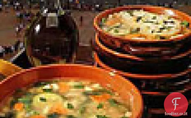 Zuppa di lenticchie francesi con orzo e bietola arcobaleno Ricetta