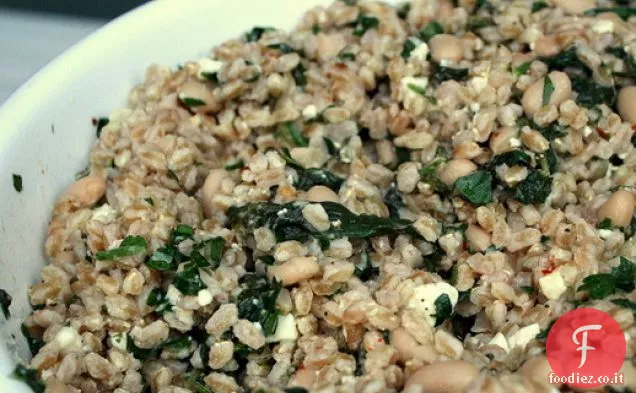 Insalata di fagioli bianchi di Farro con Vinaigrette al limone