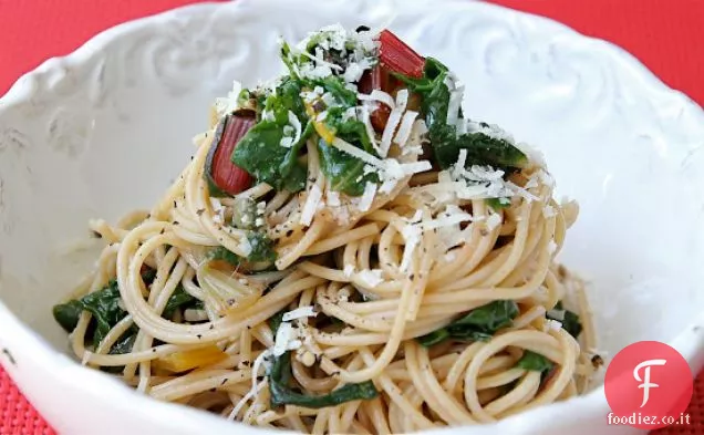 Pasta con bietola saltata