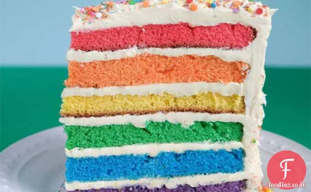 Torta a strati arcobaleno