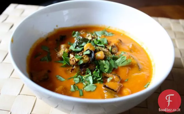 Cena stasera: pomodoro arrosto e zuppa di melanzane
