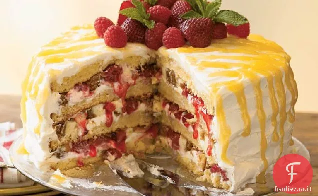 Cheesecake-Torta al limone succulenta ripiena