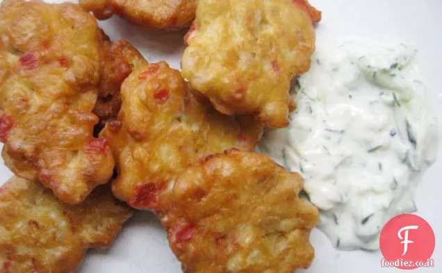 Frittelle di ceci con salsa di yogurt