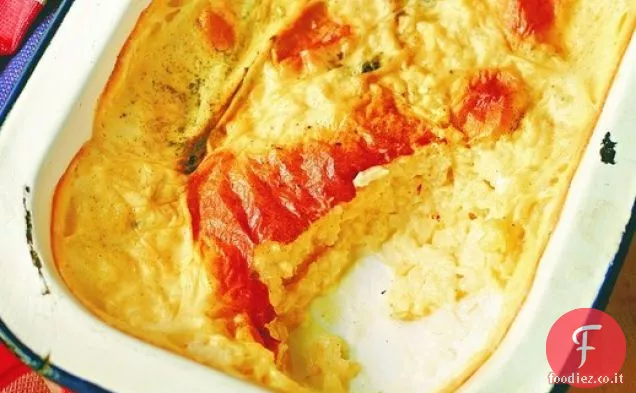 Budino di riso alla vaniglia con sciroppo di ciliegia e rum