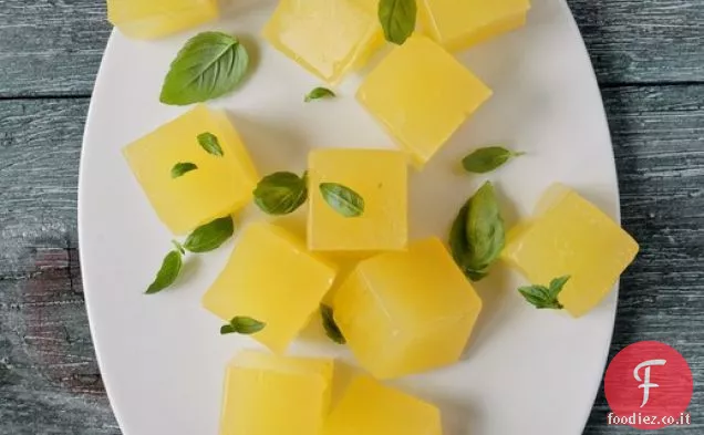 Gelatina di limonata con Basilico