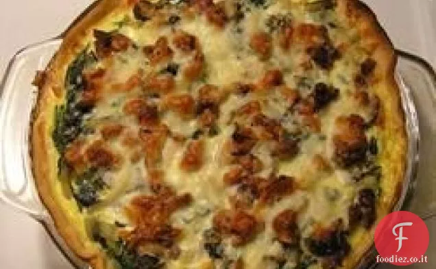 Quiche di spinaci e bietole rosse