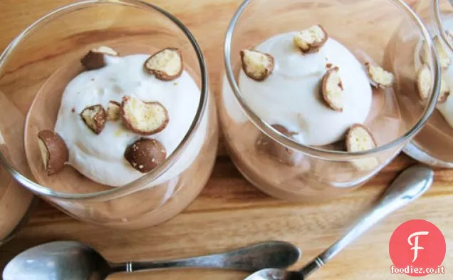 Mousse al cioccolato al latte maltato