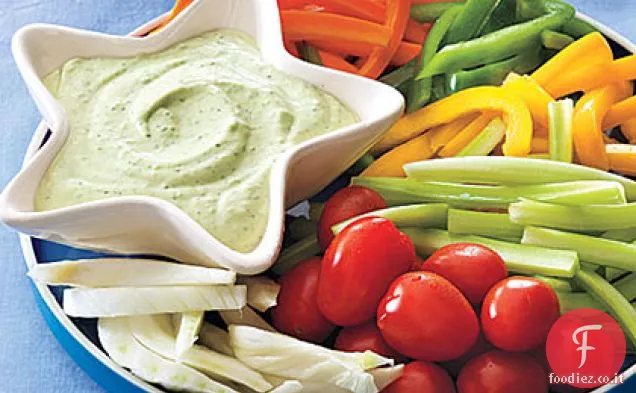 Tuffo della Dea verde con Crudités
