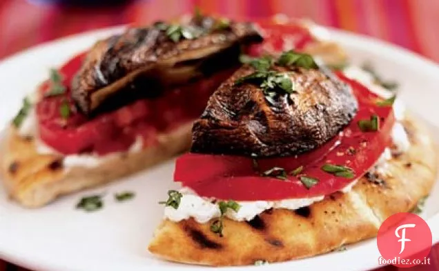 Portobello alla griglia-Formaggio di Capra Pitas