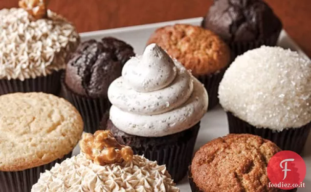 Cupcakes di carote con glassa di crema di formaggio al burro marrone