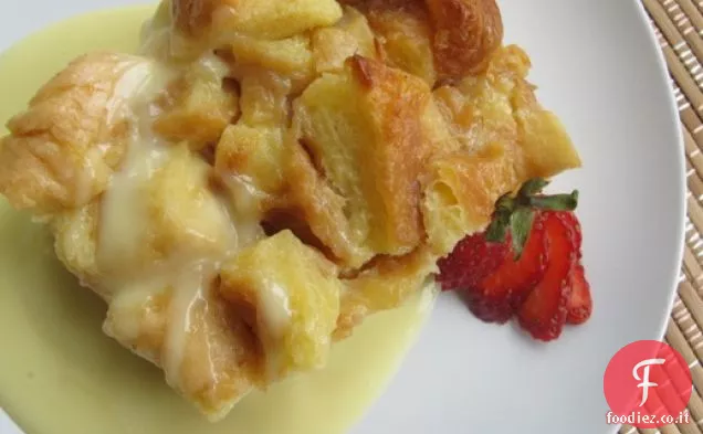Budino di pane al cioccolato bianco