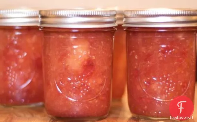 Marmellata di ananas e lamponi