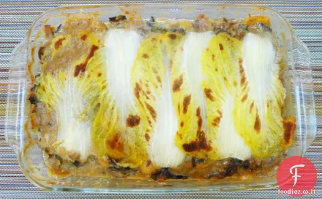 Il cavolo vegetariano occasionale e funghi 'Lasagne