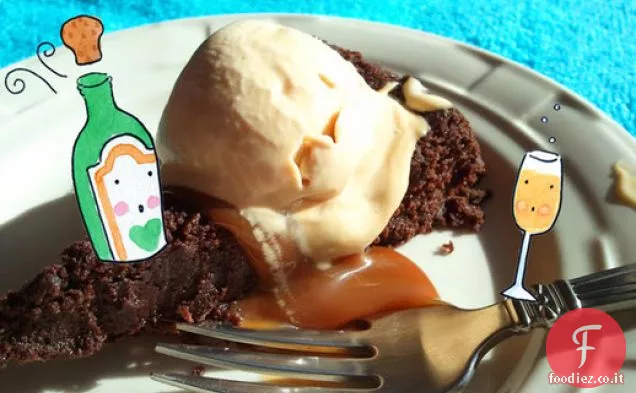 Torta al cioccolato quasi senza farina con Dulce De Leche