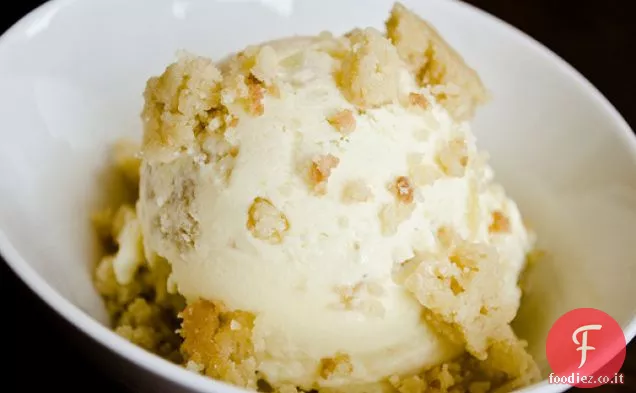 Gelato di Pasta frolla al cioccolato Bianco allo zenzero